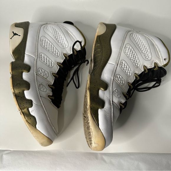 Nike Air Jordan 9’s Statue Sneakers Retro White Gold IX 2015 - Picture 6 of 12
